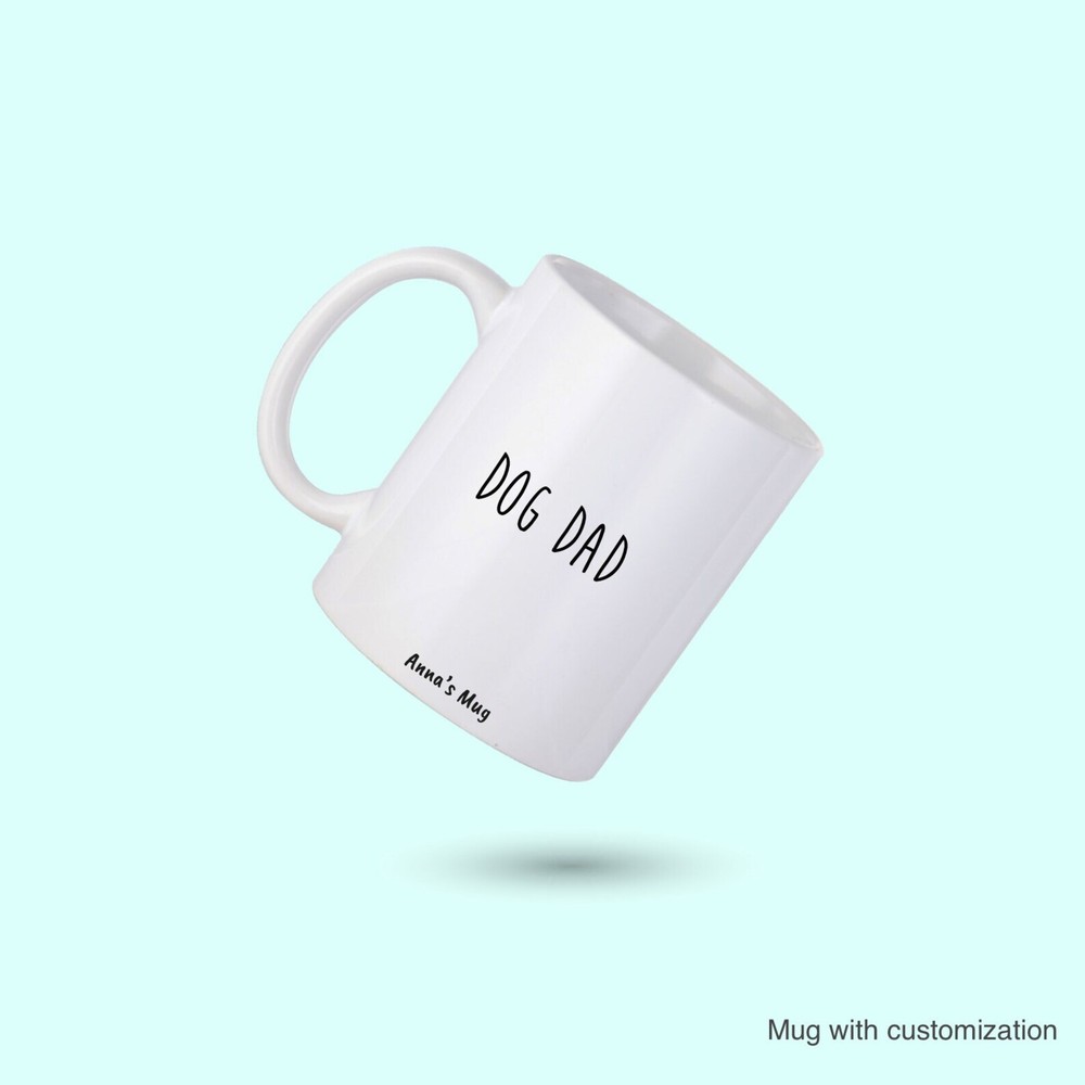 Personalized Dog Dad Coffee Mug Custom Father’s Day Gift Customizable Cup