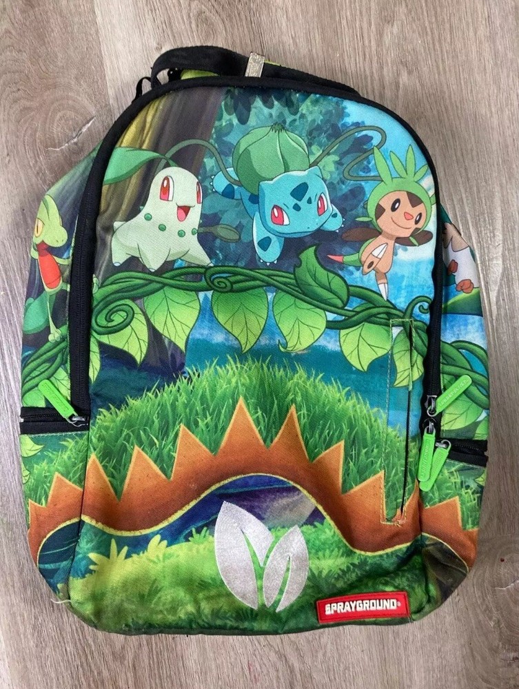 Sprayground x Pokémon Bulbasaur Grass Shark Backpack Limited Edition