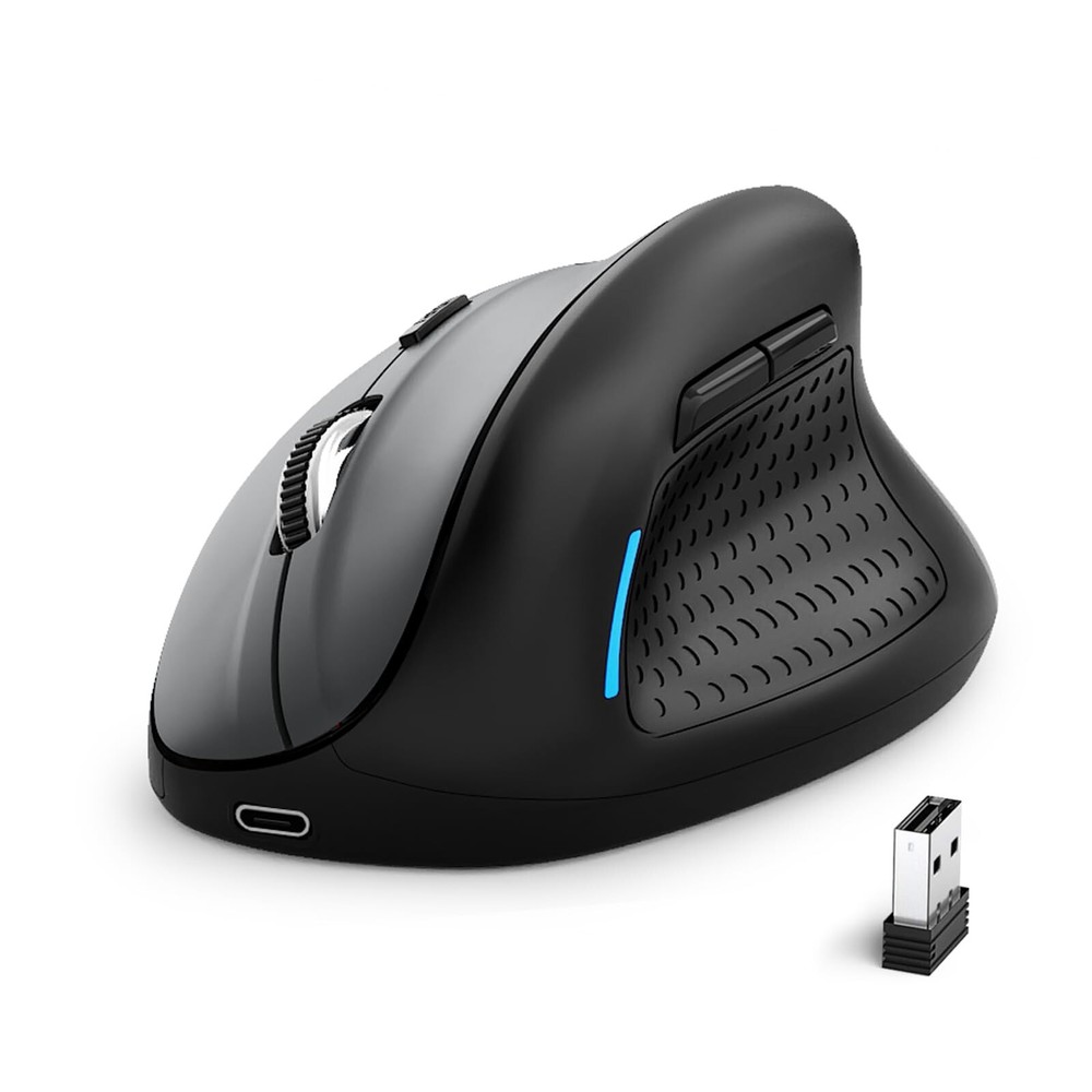 Ergonomic Mouse, E-YOOSO Wireless Vertical Mouse with 6 Buttons, 5 Adjust DPI