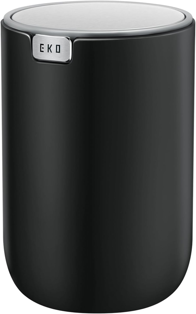 Mini Desk Trash Can with Swing Lid, 0.4 Gallon Round Wastebasket for Home,Office