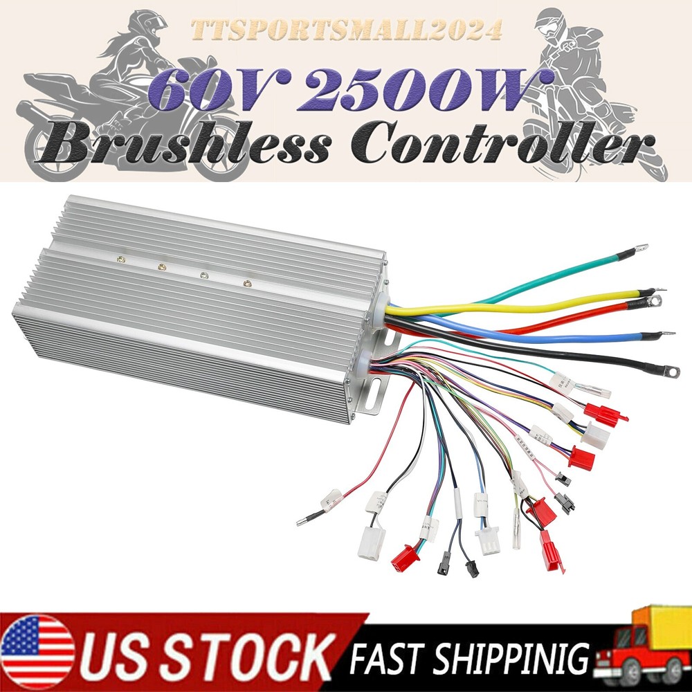 60V 2500W 110A Brushless Controller For Golf Cart Go Kart Quad Buggy 4 Wheelers