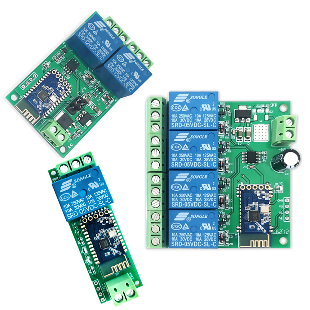 1/2/4Channel Bluetooth Relay Module APP Control Switch IoT Smart Home DC 5V/12V-image
