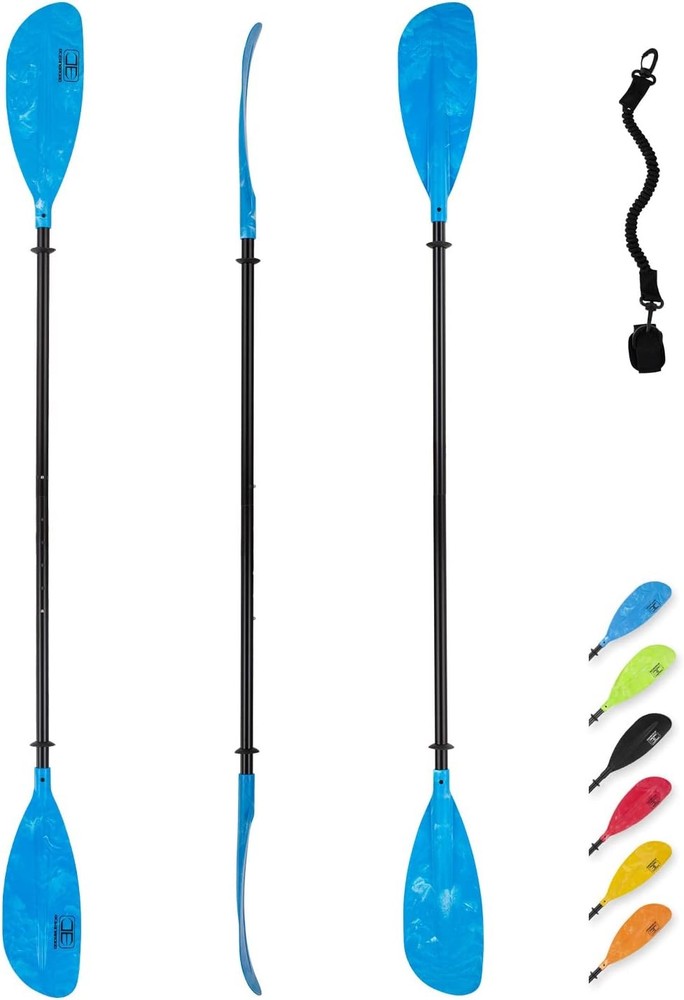 Adjustable Kayak Paddle 86-94in 220-240cm Lightweight Blue OCEANBROAD
