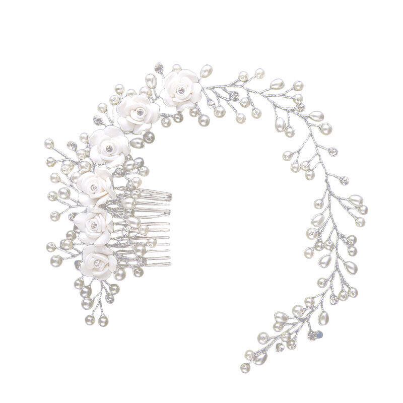 Flowers Wedding Hair Pins Comb Bridal Clips Pearl Bridesmaid Hair DIY Accessory