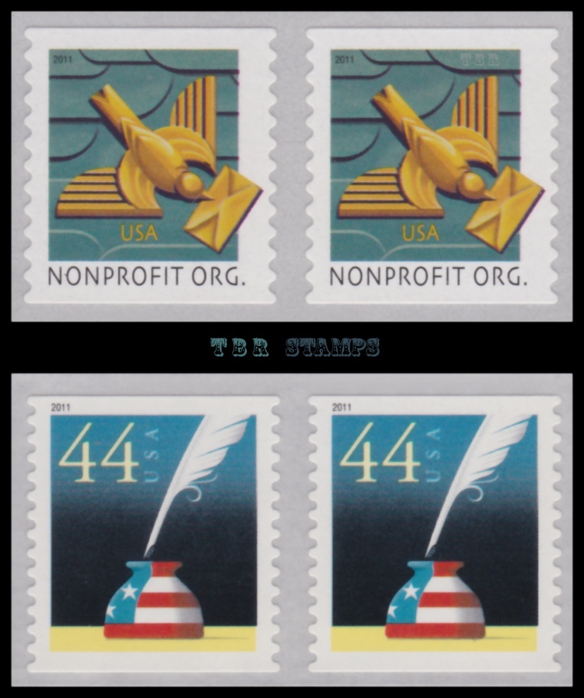 4495-96 4496 Pairs Art Deco Bird & Patriotic Quill Inkwell 2011 Set MNH -Buy Now-image