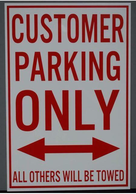 Metal Sign Customer Parking Only Plate Home Wall Decor Bar Club Cave Warn Art-image