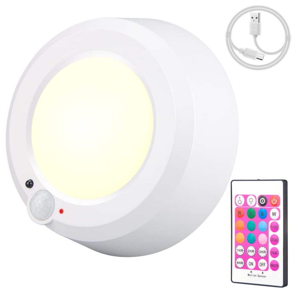 Wireless Shower Light with Remote, Rechargeable Motion Sensor Ceiling Light, ...