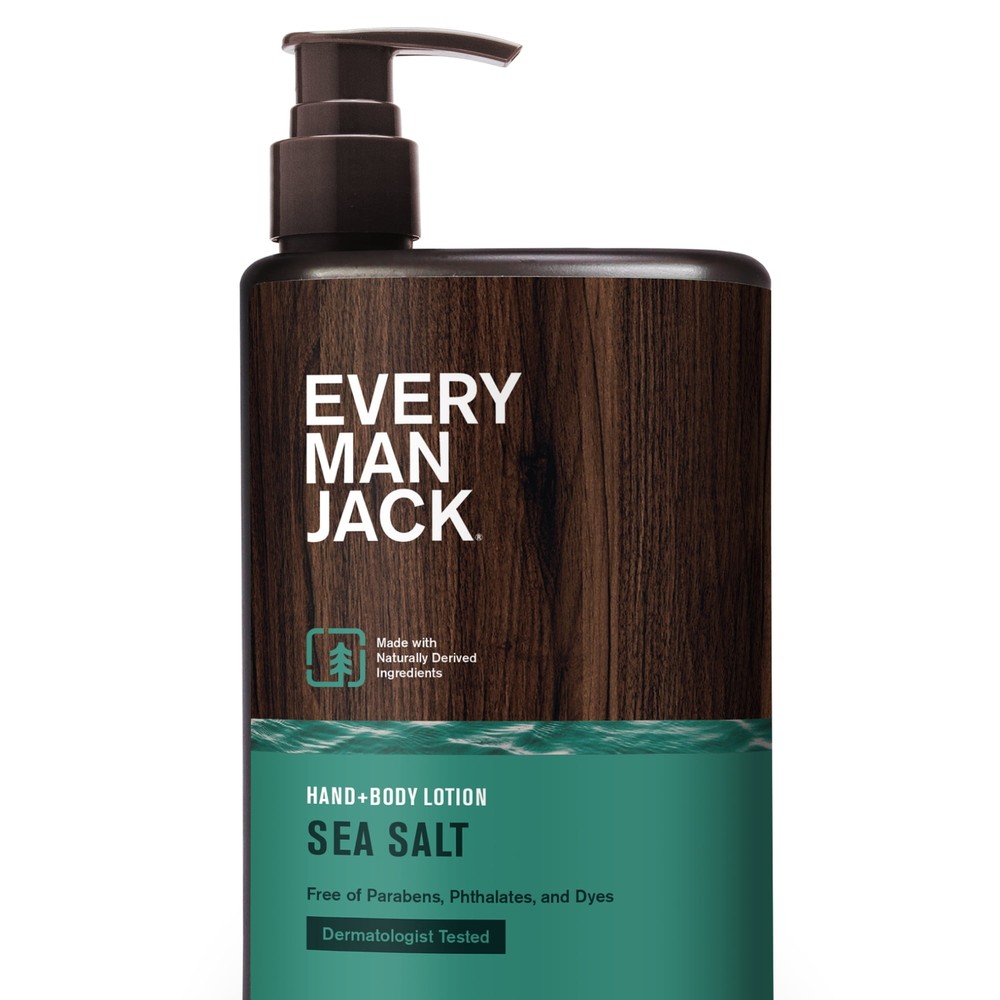 Every Man Jack Mens Sea Salt Hand & Body Lotion Natural Lotion 13.5oz