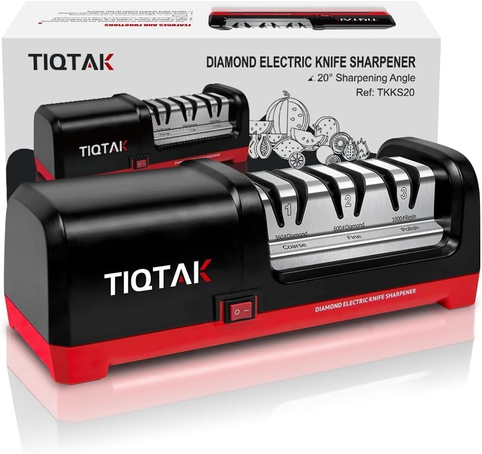 Professional Electric Knife Sharpener with Diamond Abrasive Blades