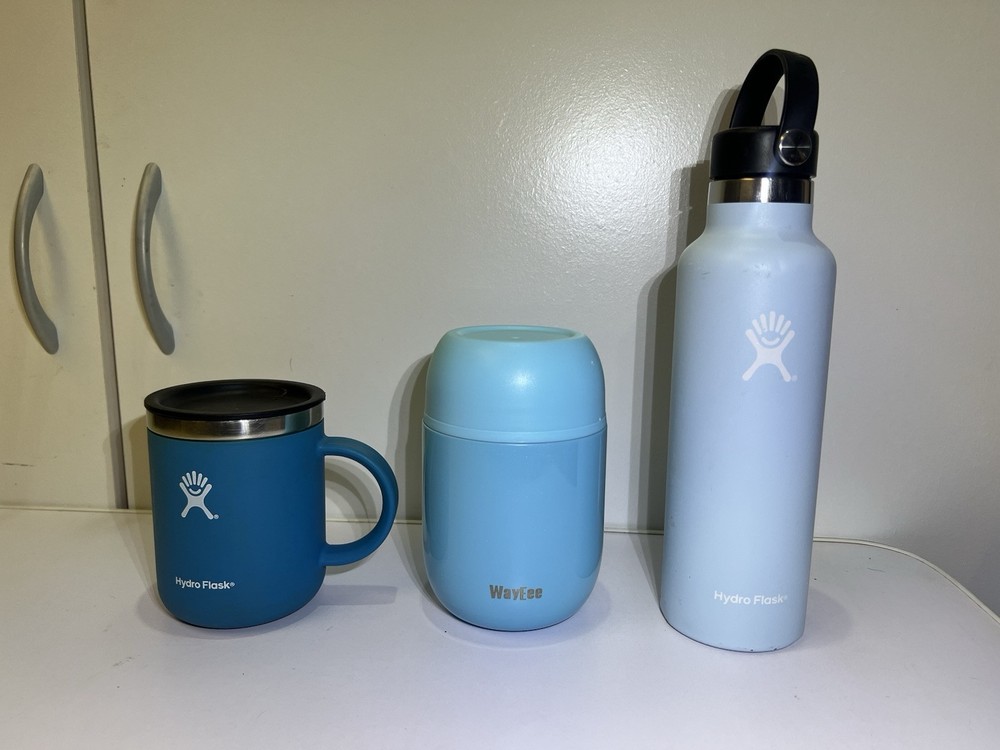 Hydroflask and WayEee 3-Piece Set with Water Bottle Coffee Mug and Soup Canister  