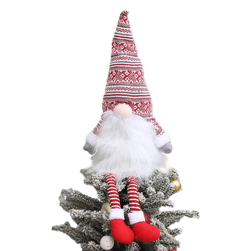 Gnome Christmas Tree Toppergnome Christmas Ornaments Santa Gnomes Plush Party De