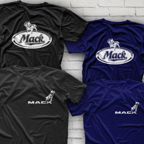 New Arrival Mack Truck Back -Front Logo Rare T-Shirt Ken-Worth Navy Tee S-XXL