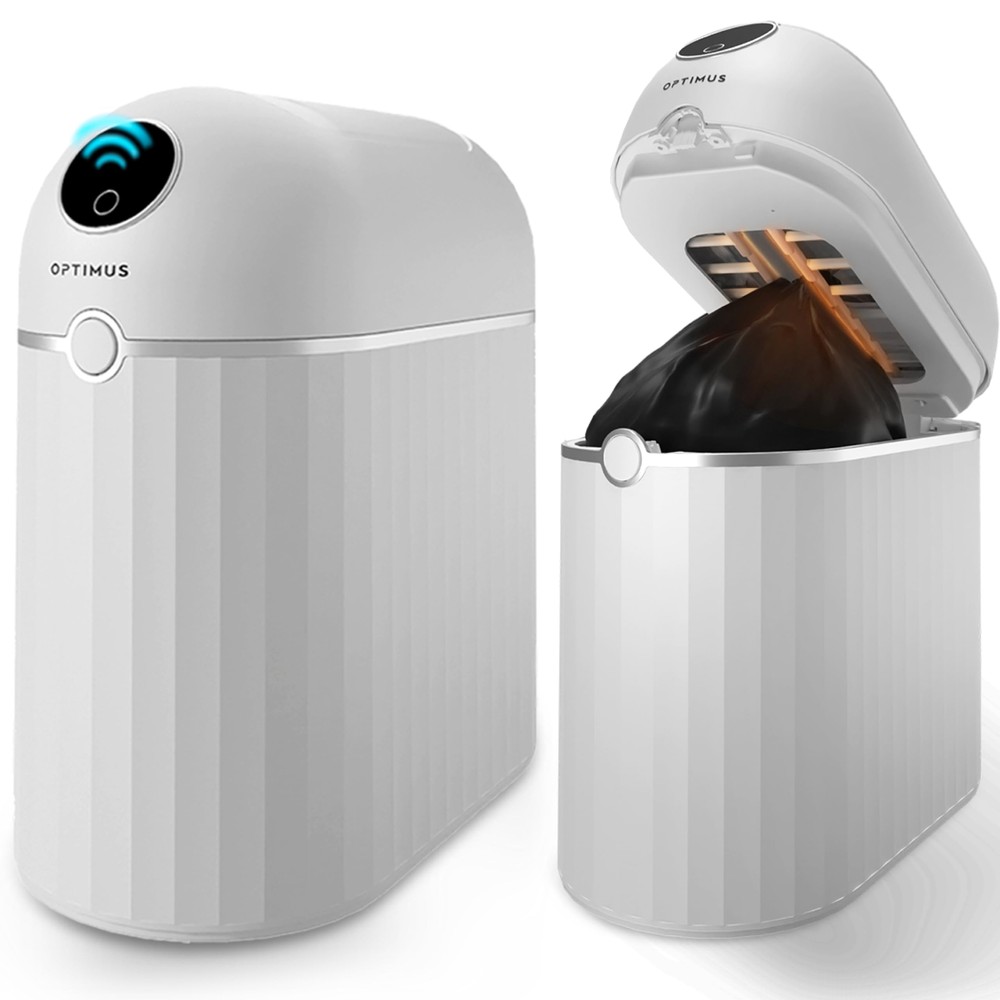 Automatic Self Sealing Trash Can Smart Trash Can Motion Sensor Touchless Garb...