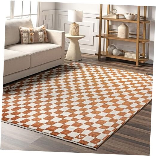 Fringed Power Loomed Indoor Rug - Easy Clean Durable Non-Shedding Design