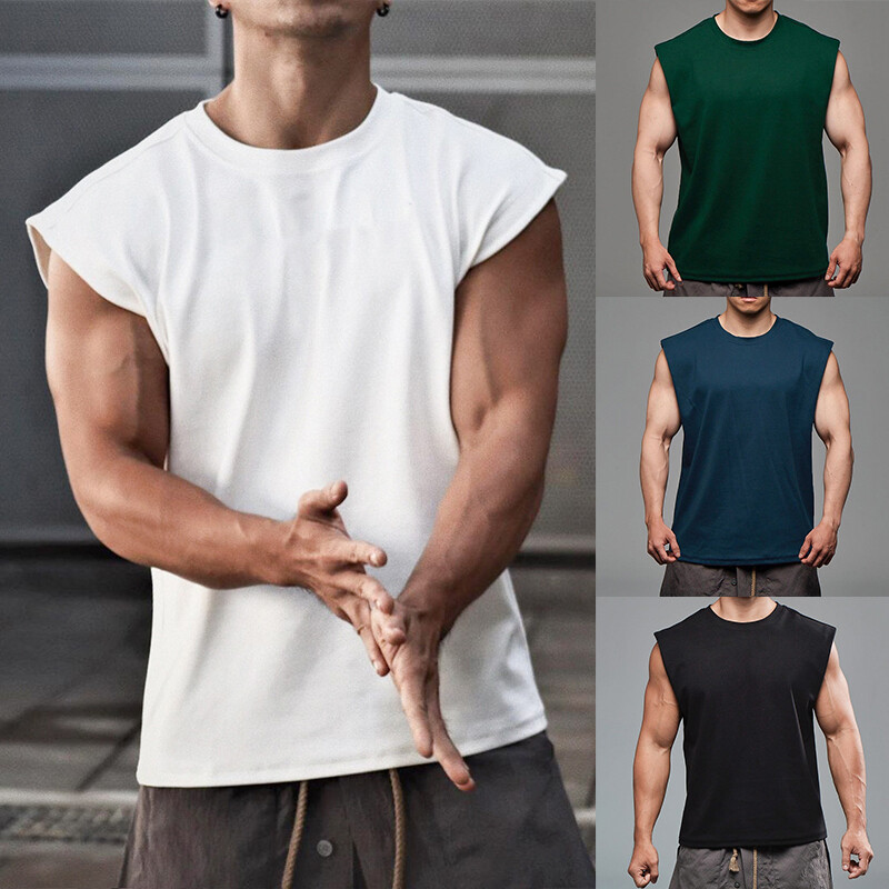Men Muscle Tank Tops Sleeveless Gym Bodybuilding Training Vest Workout T-Shirt Ⓡ