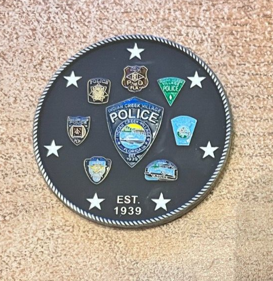 INDIAN CREEK VILLAGE FLORIDA Police Marine Patrol CHALLENGE TOKEN Coin