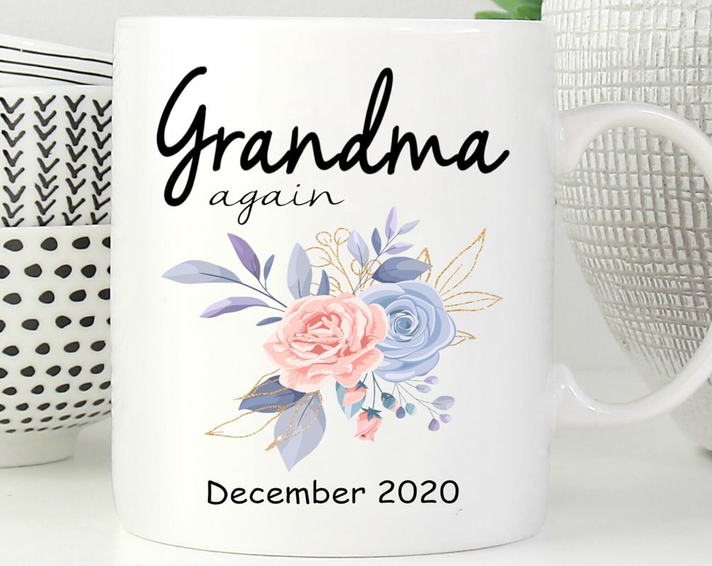 Grandma Again Personalized Pregnancy Announcement Mug