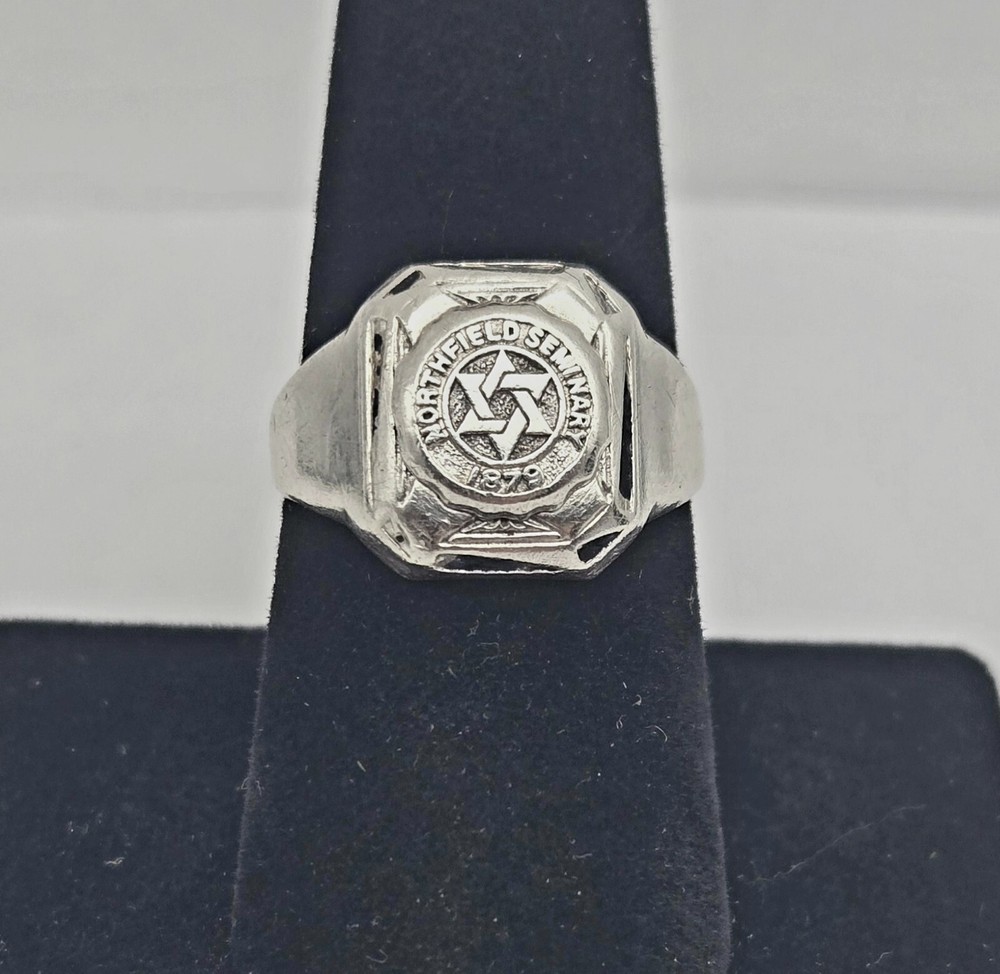 Vintage Northfield Seminary 1879 Sterling Silver Class Ring Size 7 - 6.5 Grams