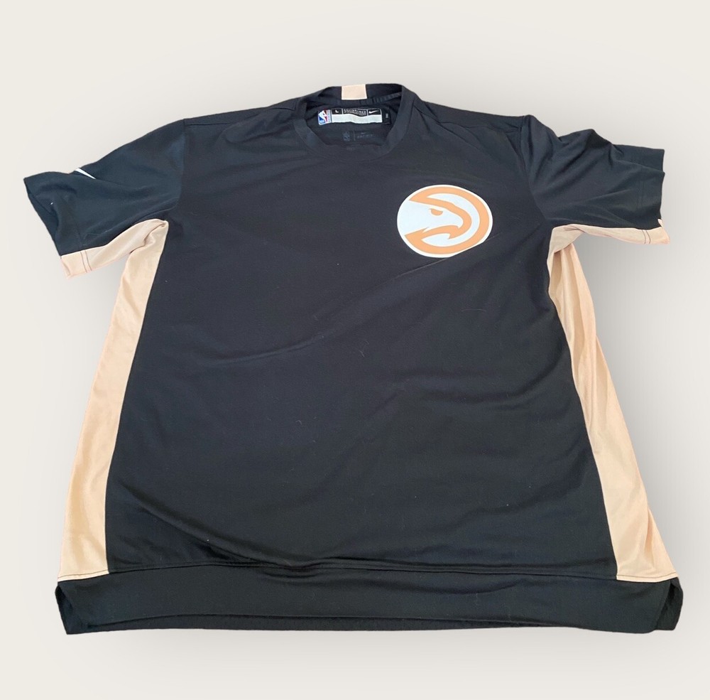 Nike Shooting Shirt Men’s Large TALL Black NBA Atlanta Hawks Peachtree Edition