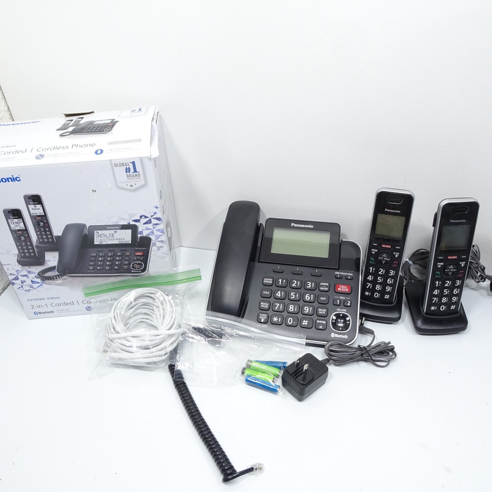 Panasonic KX-TGF882 2-In-1 Corded Cordless Phone Link2Cell Answering Machine