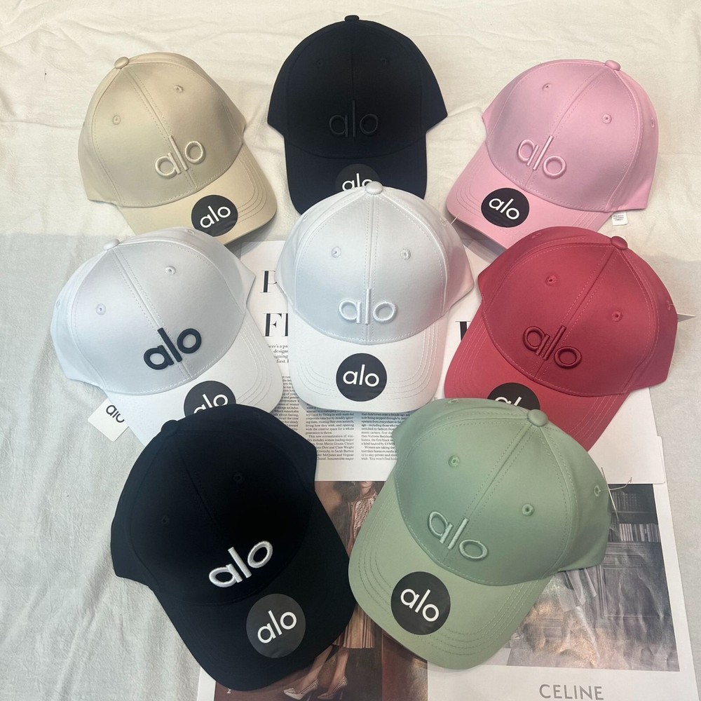 YOGA ALO District Trucker Hat Baseball Cap Back Buckle Mesh Adjustable Unisex