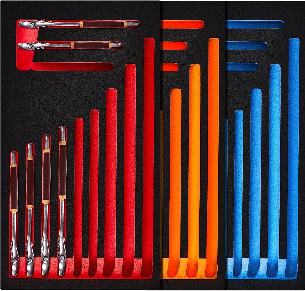 3 Pcs Foam Wrench Organizer Ratcheting Tool Tray Wrench Tool Box Organizer for C