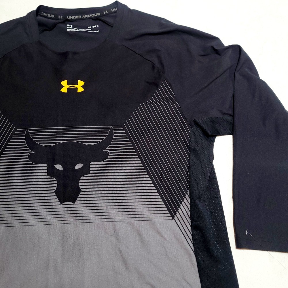 Under Armour Project Rock 3/4 Sleeve Fitted Mens Shirt Medium Chase Greatness