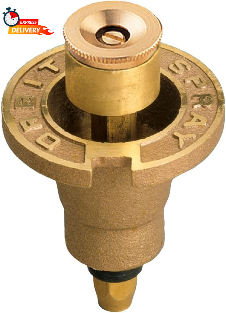 Orbit 54071 Brass Half-Pattern Pop-Up Sprinkler with Flush Head