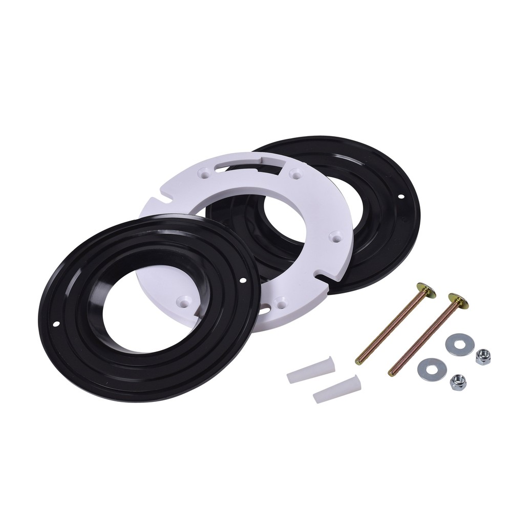 43645 Closet Flange Spacer Kit, 1/2-Inch, Black and White