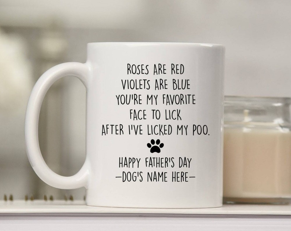 Personalized Dog Dad Coffee Mug Funny Gift From Dog To Dad Pet Father Gift Ideas