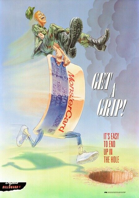 CREDIT CARD PITFALLS *2X3 FRIDGE MAGNET* AFIS BILLBOARD POSTER PROPAGANDA USA-image