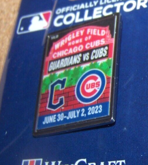 2023 Cubs Guardians Interleague Wrigley Field pin Chicago Cleveland FREE SHIP!