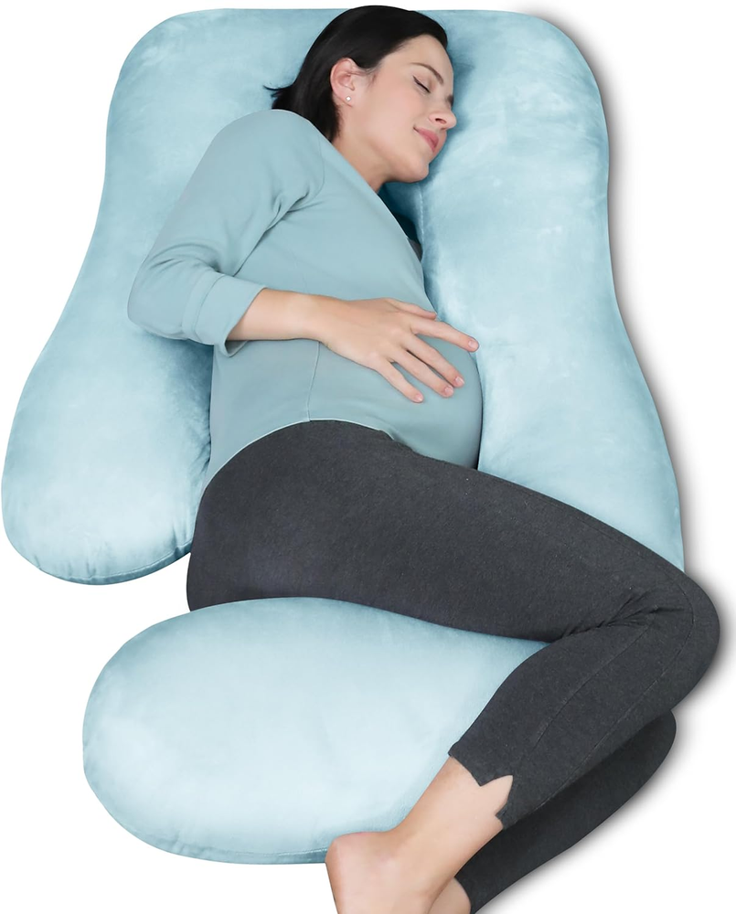 U Shaped Full Body Pregnancy Pillow for Comfortable Sleep with Removable Cover
