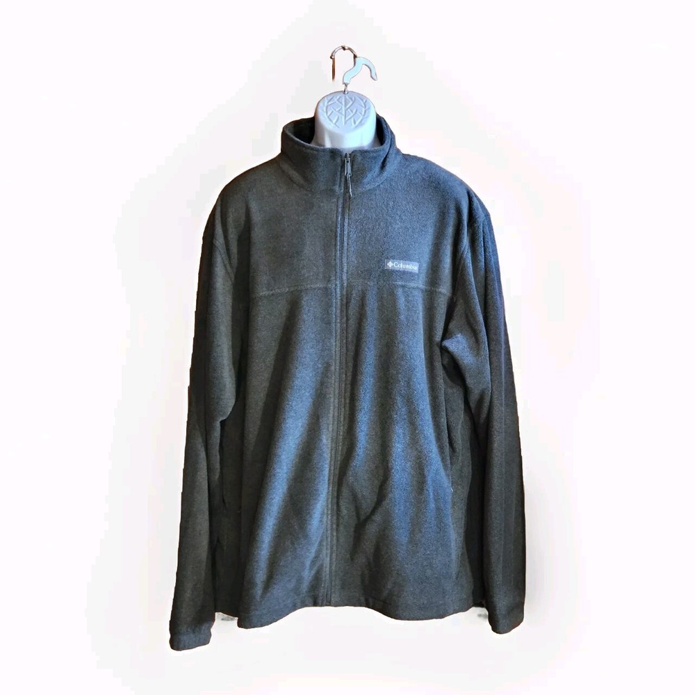 Columbia Men's 2XL Heathered Gray Full-Zip Fleece Jacket