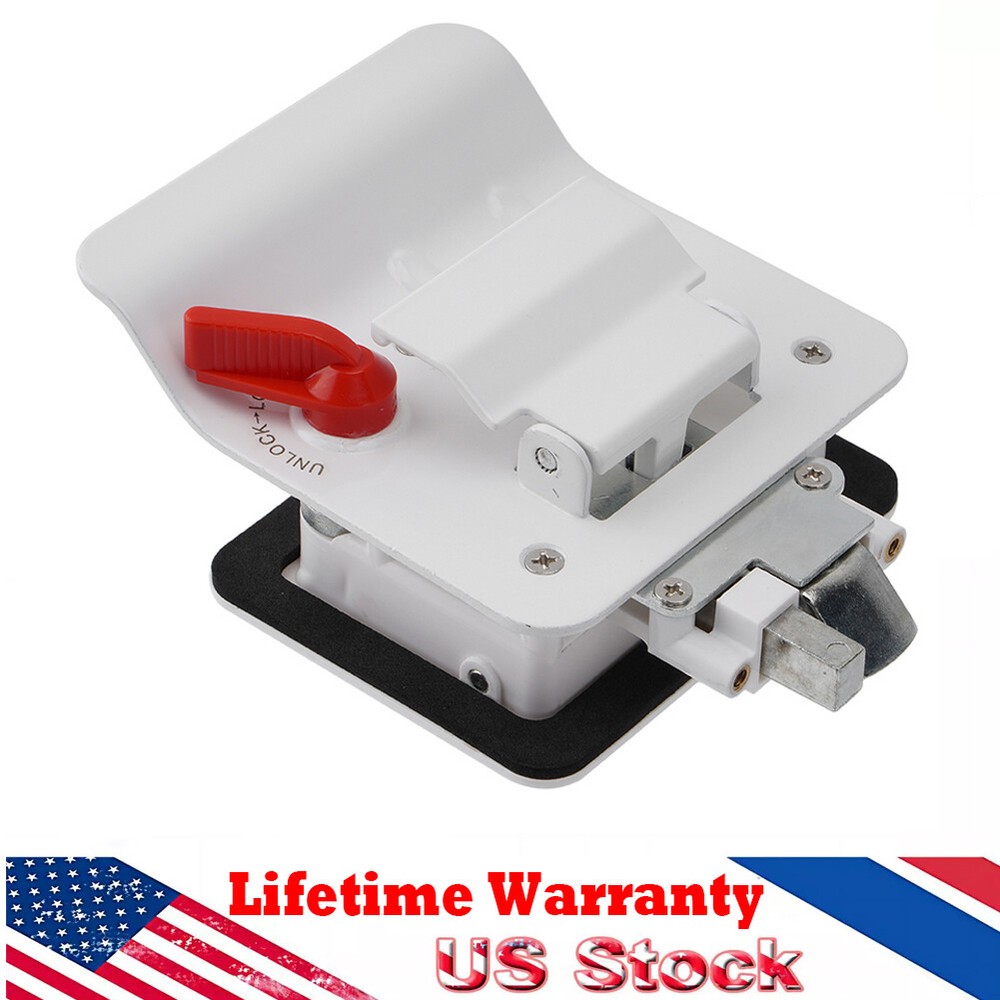 White RV Trailer Paddle Entry Door Lock Latch Handle Knob Deadbolt NEW Camper