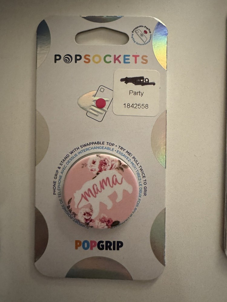 Popsocket Grip Mama Bear Mobile phone NEW girly Mom Mother Pink