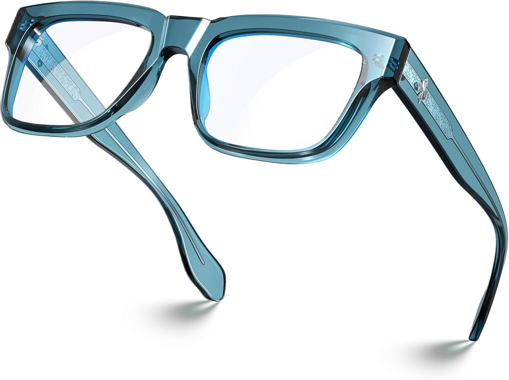 TR90 Square Blue Light Blocking Glasses Stylish Computer Eyewear for Women & Men
