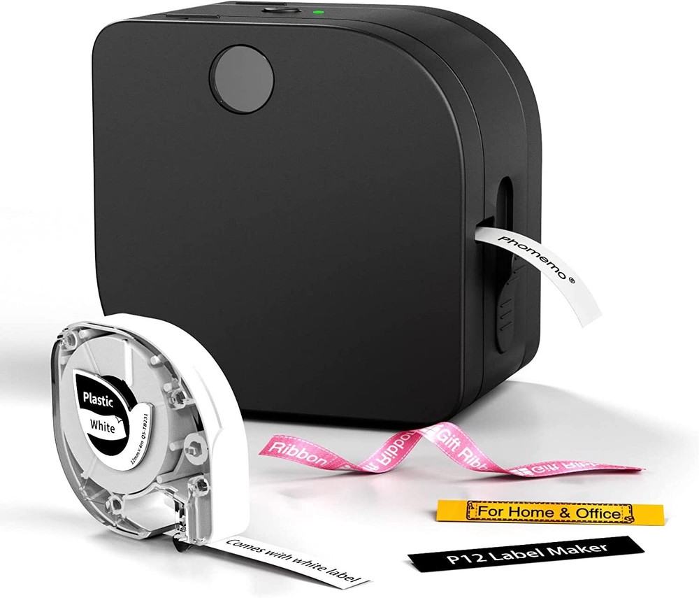 Phomemo P12 Label Maker Plastic Labeling Tape Refills Thermal Transfer Label