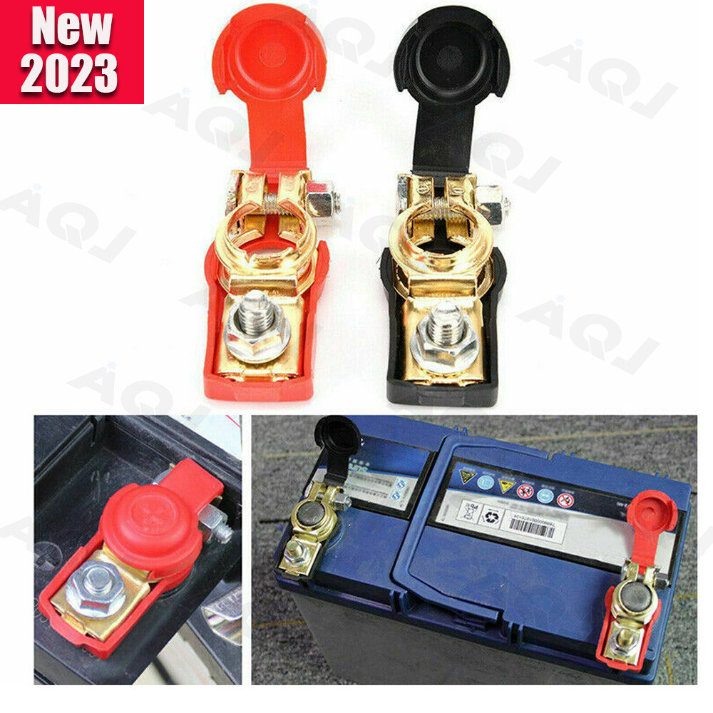 Pair Positive & Negative Pole Car Terminal End Battery-Clamp Clip Connector