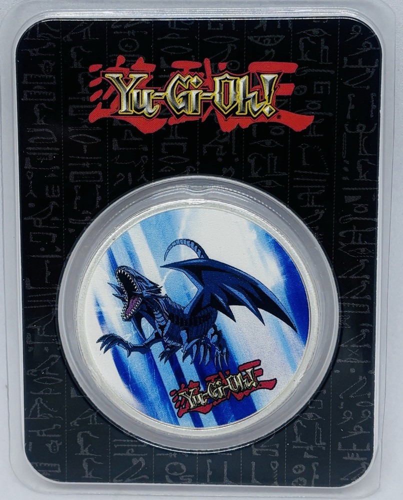2022 Niue 1oz Silver Yu-Gi-Oh Blue Eyes White Dragon Coin