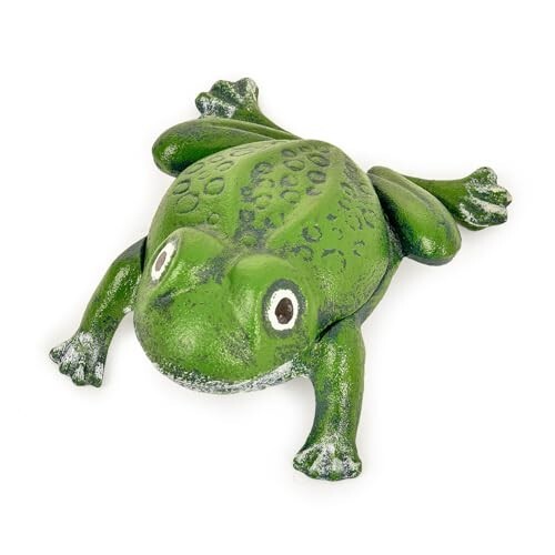Sungmor Key Hider Cast Iron Garden Frog Statue Hide Spare Key Holder for Outside