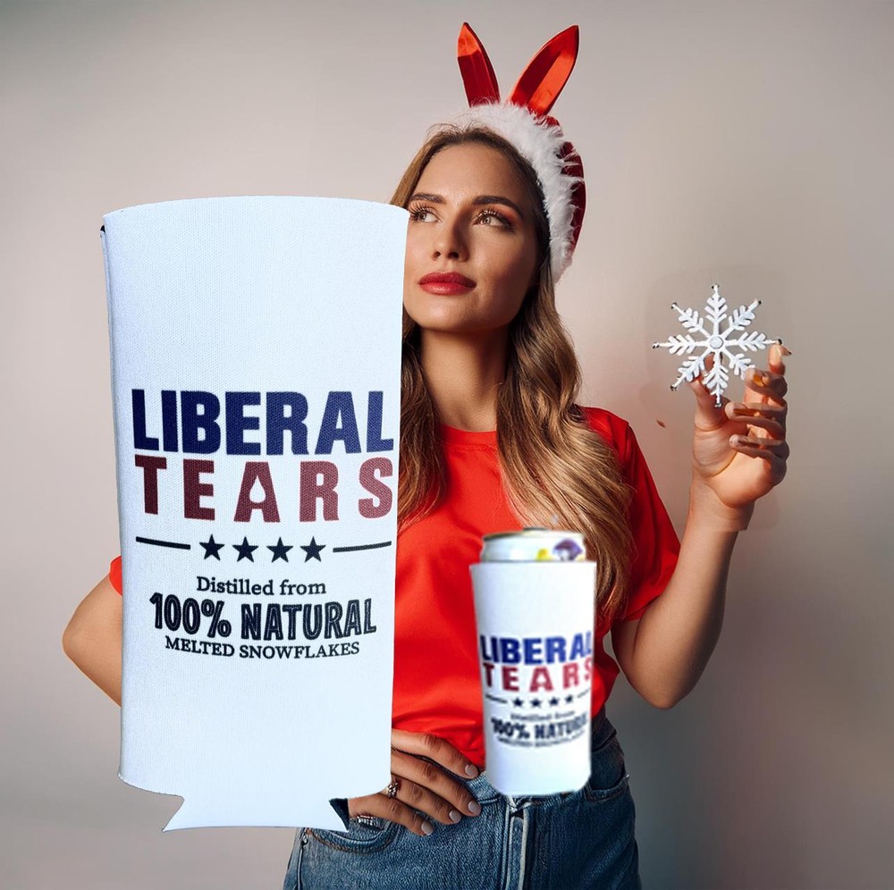 Maga Trump Liberal Tears Can Cooler  Fits Tall Cans Energy Drinks Water Bottles