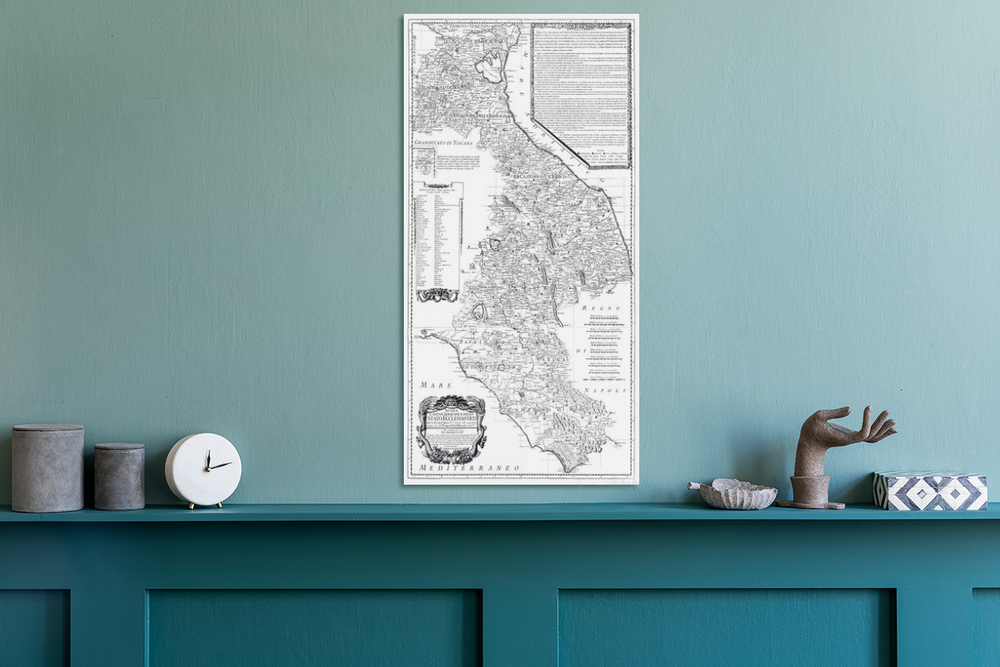 1755 Map of the Papal States of the Church Catholic Decor Poster Print-image