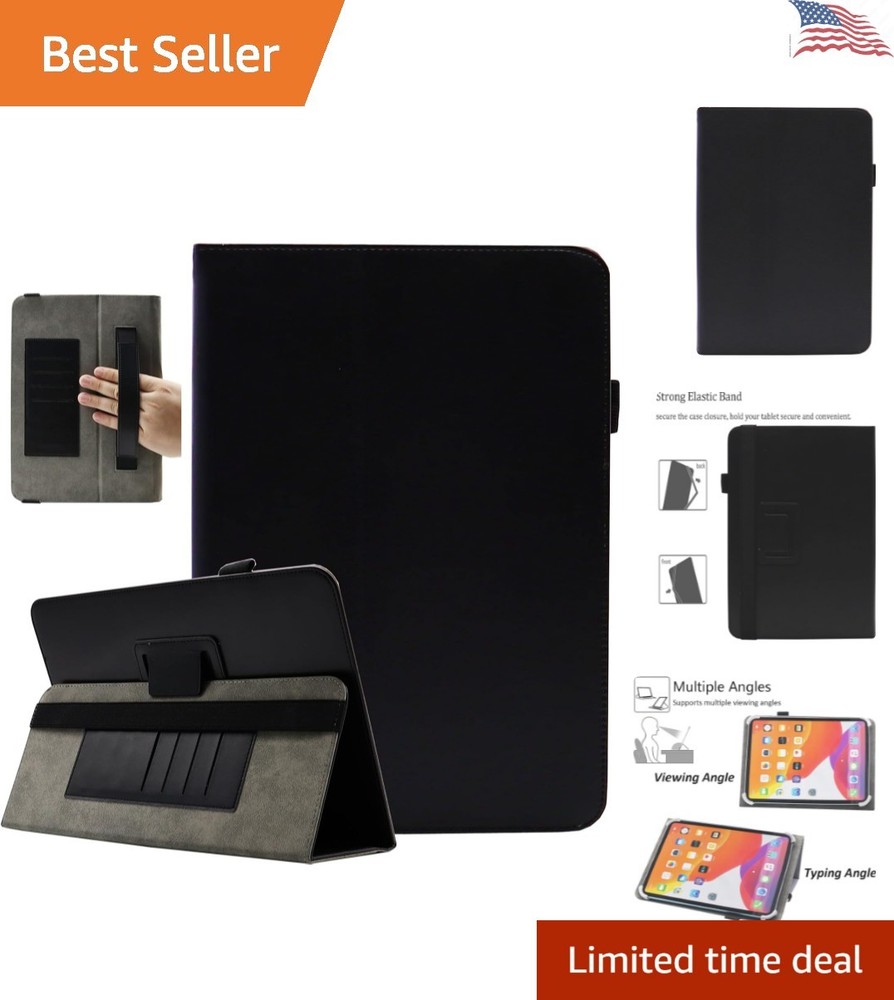 Universal 10-11 Inch Tablet Case - Elegant Protection with Card Slots & Stand