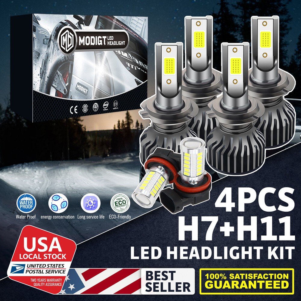 For BMW 328i 328xi 330Ci 330e Bulbs LED Headlights Hi/Lo Beams+Fog Lights 6000K