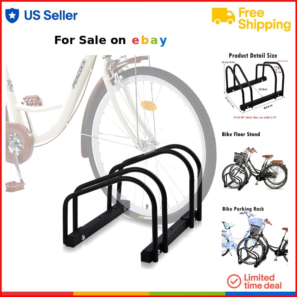 Alloy Steel Bike Floor Stand for 22-28 Inch Wheels Garage Storage Rack