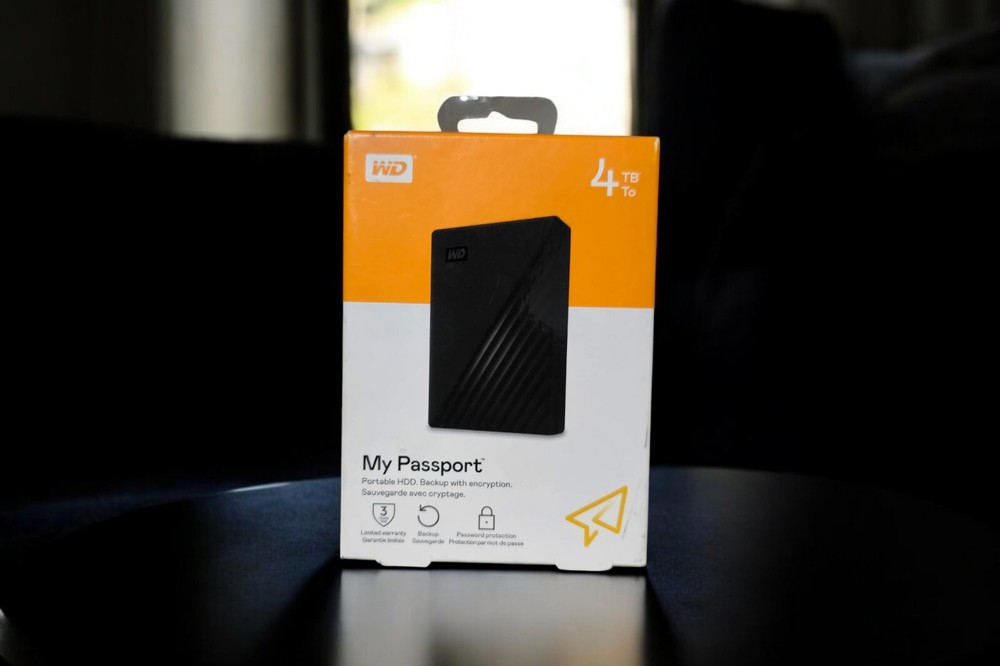WD 4TB My Passport, Portable Hard Drive, password protection, USB 3.1/USB 3.0🔥-image