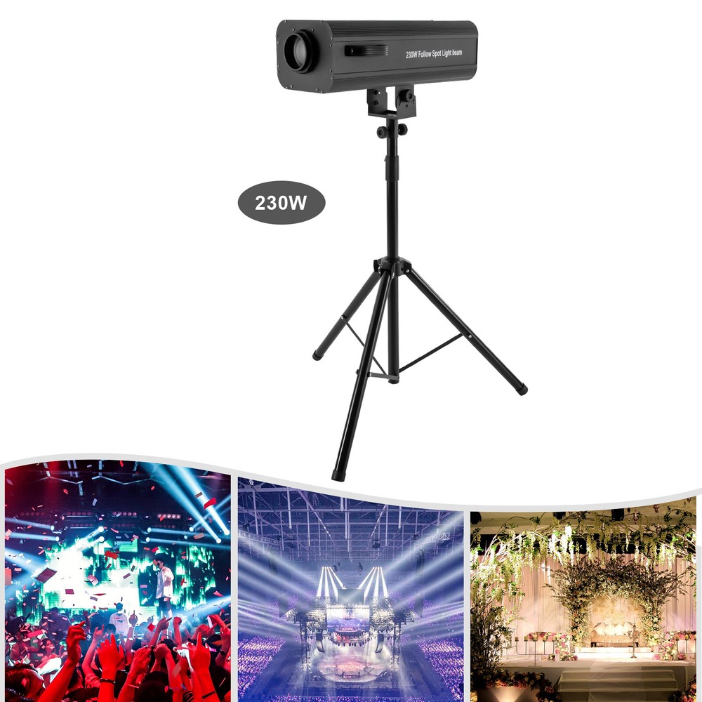 230W 6 Color LED Spotlight Follow Stage Light Disco DJ Show Party Lighting DMX