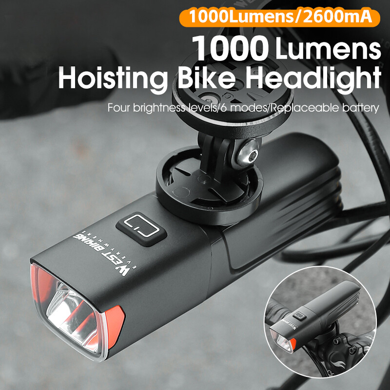 Rechargeable Waterproof Bike Front Light with Power Bank Function