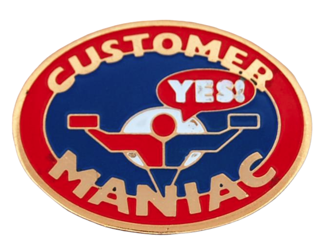 Customer Yes Maniac Oval Metal Enamel Lapel Hat Pin Taco Bell Pizza Hut-image